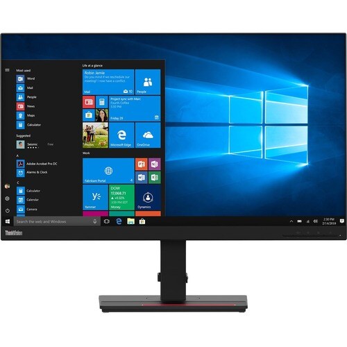 Lenovo ThinkVision T27h-20 27" WQHD WLED LCD Monitor - 16:9 - Raven Black - 27" Class - In-plane Switching (IPS) Technolog