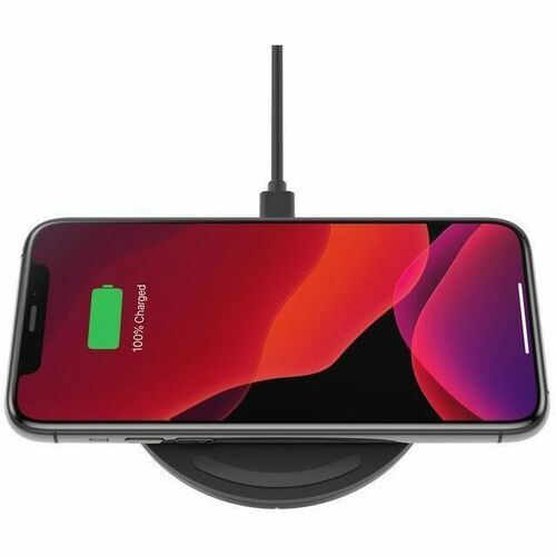Belkin Induktionsladegerät - Schwarz - für Qi-fähiges Gerät, Smartphone - Eingangsstecker: USB - LED-Anzeige