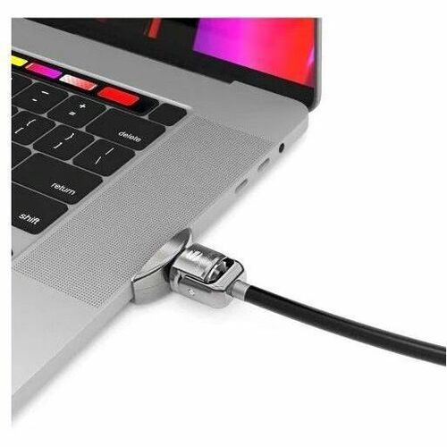 Ledge Lock Adapter for MacBook Pro 16" (2019) with Keyed Cable Lock Silver - Patented Cutting-Edge MacBook Locking Securit