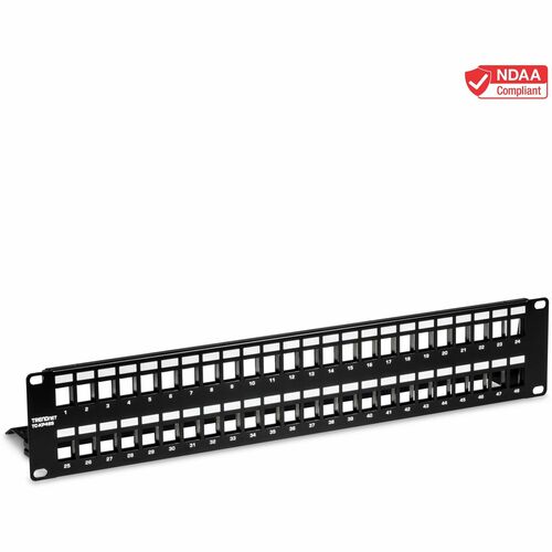 Panneau de brassage vierge TRENDnet - 24 Port(s) - 2U Haut - Montable en rack