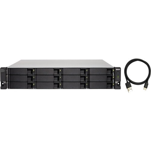 QNAP Laufwerksgehäuse - USB 3.1 (Gen 2) Typ C Host Interface - 2U Rackmount - 12 x HDD unterstützt - 12 x Gesamtschacht