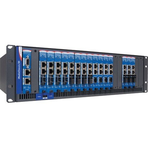Advantech Modular Media Converter Chassis - 2 x Number of Power Supplies Supported - 2 x Number of Power Supplies Installe