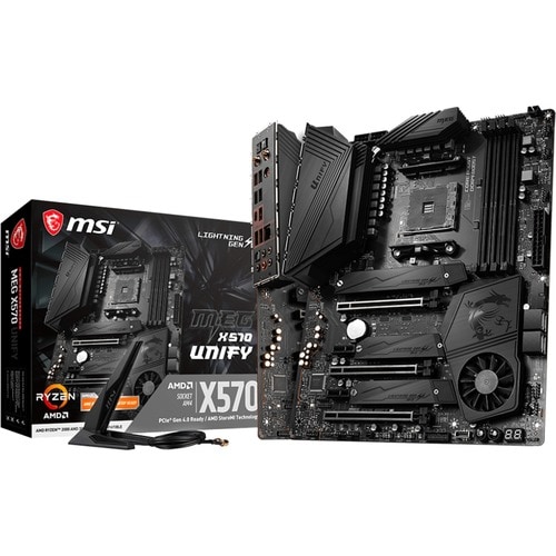 MEG X570 UNIFY TRIPLE LIGHTNING M.2 WITH SHIELD FROZR AUDIO BOOST HD GAME BOOST AND 2.5G GAMING LAN PLUS WIFI 6 SOLUTION