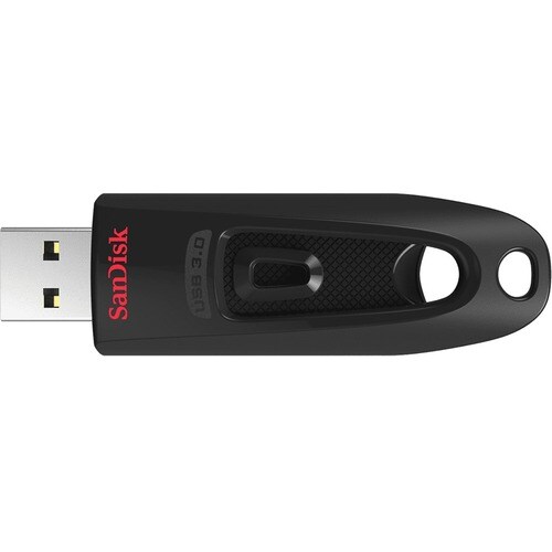 SanDisk Ultra 64 GB USB 3.0 Type A Flash Drive - Red - 128-bit AES - 100 MB/s Read Speed