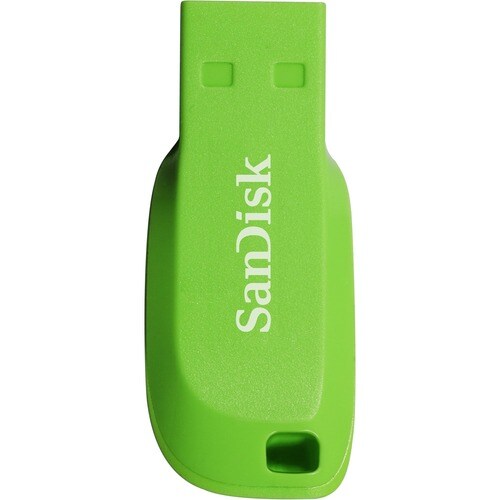 SanDisk Cruzer Blade 16 GB USB 2.0 Flash Drive - Electric Green - 1 Pack