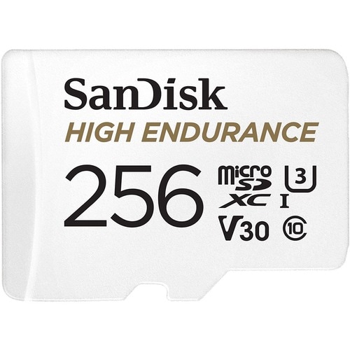 SanDisk High Endurance 256 GB Class 10/UHS-I (U3) microSDXC - 100 MB/s Read - 40 MB/s Write