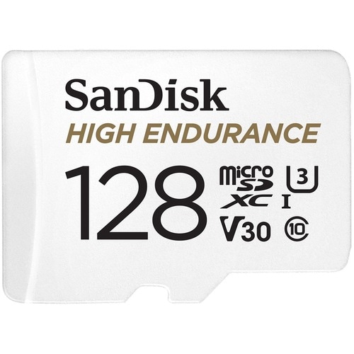 SanDisk High Endurance 128 GB Class 10 microSD - 100 MB/s Read - 40 MB/s Write