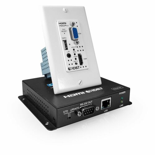 Comprehensive IR Transmitter Kit - Metal - Black EXTNDR KIT WALL PLTE HDMI VGA AUDIO