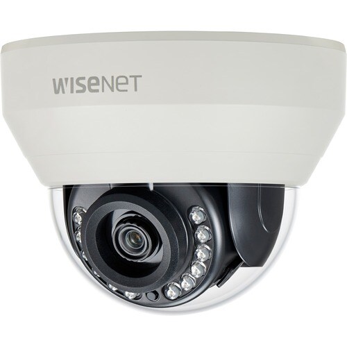 Wisenet HCD-7020R 4 Megapixel Indoor HD Surveillance Camera - Color, Monochrome - Dome - Ivory - 82.02 ft - 2560 x 1440 - 