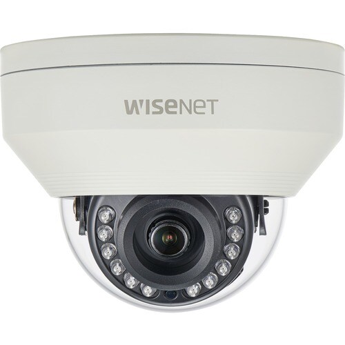 Wisenet HCV-7030R 4 Megapixel Outdoor HD Surveillance Camera - Dome - Ivory - 98.43 ft - 2560 x 1440 - 6 mm Fixed Lens - C