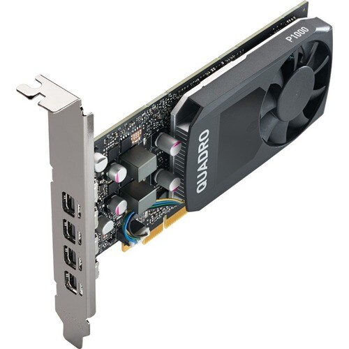 Scheda video PNY NVIDIA Quadro P1000 - 4 GB GDDR5 - Low-profile - 128 bit Ampiezza bus - PCI Express 3.0 x16 - DisplayPort
