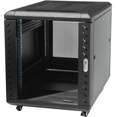 StarTech.com 15U 19" Server Rack Cabinet - 4 Post Adjustable Depth (6-32") Locking Knock Down Enclosure - Mobile w/Glass D