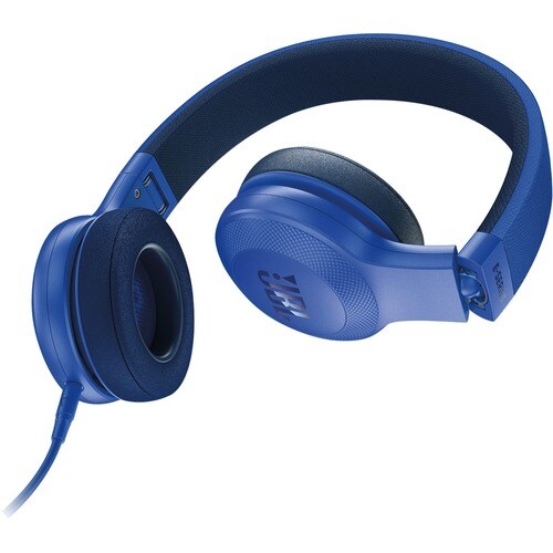 JBL E35 Wired Over-the-head Stereo Headset - Blue - Binaural - Circumaural - 32 Ohm - 20 Hz to 20 kHz - Mini-phone (3.5mm)