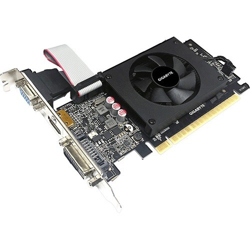 Aorus NVIDIA GeForce GT 710 Graphic Card - 2 GB GDDR5 - Low-profile - 954 MHz Core - 64 bit Bus Width - PCI Express 2.0 x8