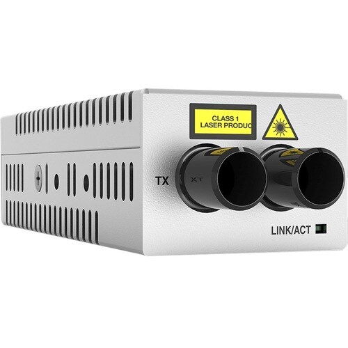 Allied Telesis DMC1000/ST Transceiver/Media Converter - TAA Compliant - 2 Port(s) - 1 x Network (RJ-45) - 1 x ST - Twisted