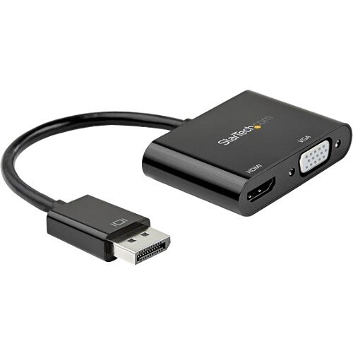 StarTech.com DisplayPort to HDMI VGA Adapter - DP 1.2 HBR2 to HDMI 2.0 4K 60Hz or VGA Monitor Converter - Digital Video Di