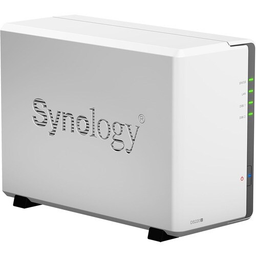 Synology DiskStation DS220J 2 x Total Bays SAN/NAS Storage System RTD1296 Quad-core (4 Core) 1.40 GHz - 512 MB RAM - DDR4 