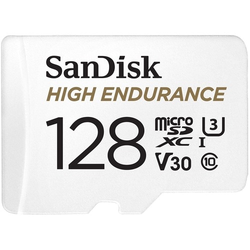 SanDisk High Endurance 128 GB Class 10 microSD - 100 MB/s Read - 40 MB/s Write
