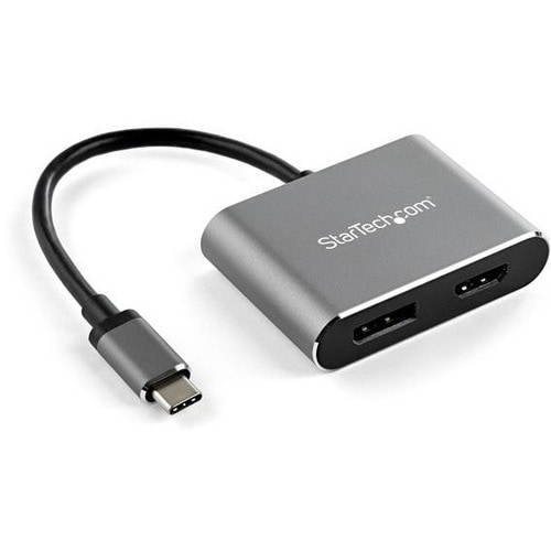 StarTech.com CDP2DPHD USB-C-Multiport Adapter - HDMI oder DisplayPort - 4K 60Hz - 3840 x 2160 Supported - Grau