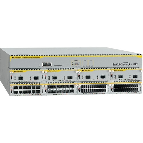 Allied Telesis SwitchBlade x908 Manageable Switch Chassis - 3 Layer Supported - Modular - 3U - Rack-mountable
