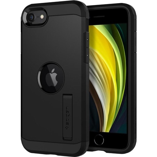 Spigen Tough Armor Case for Apple iPhone SE Smartphone - Black - OEM - Drop Resistant, Impact Resistant - Thermoplastic Po
