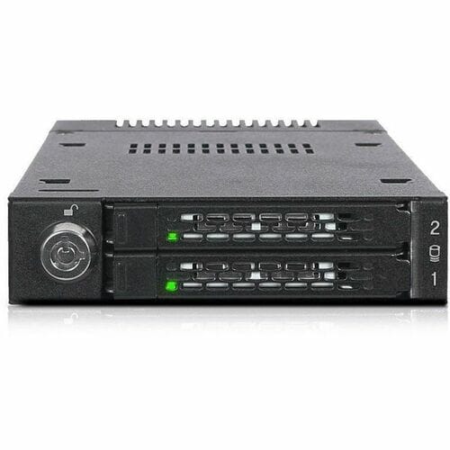 Icy Dock ToughArmor MB834M2K-B Drive Enclosure for 3.5" M.2, PCI Express NVMe - Mini-SAS HD Host Interface Internal - Blac