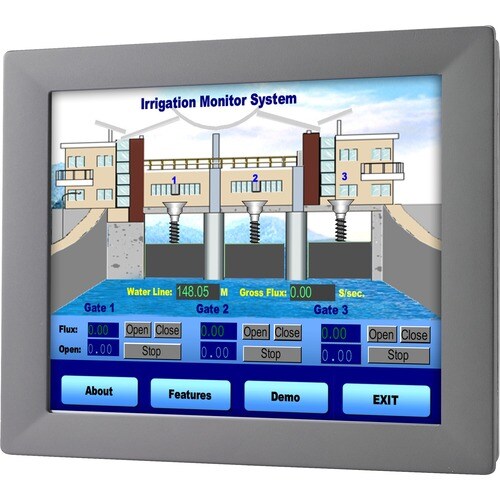 Advantech FPM-2150G 15" Class LCD Touchscreen Monitor - 38.1 cm (15") Viewable - Resistive - 1024 x 768 - XGA - 16.2 Milli