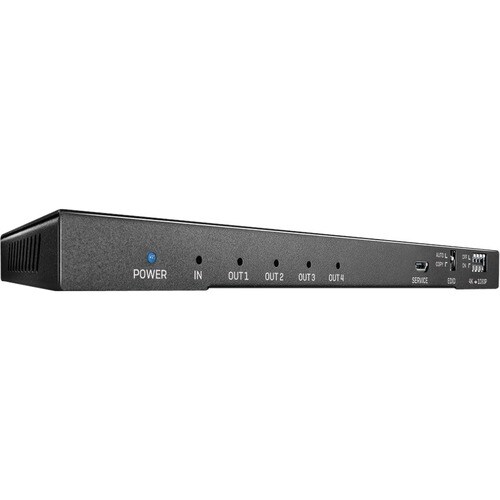 LINDY Signalverteiler - Metall - 4096 x 2160 - 1 x HDMI Ein - 4 x HDMI Aus