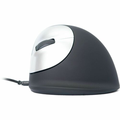 R-Go HE ergonomic mouse, vertical mouse, prevents RSI, medium (hand length 165-185mm), left handed, wired, black - Cable -