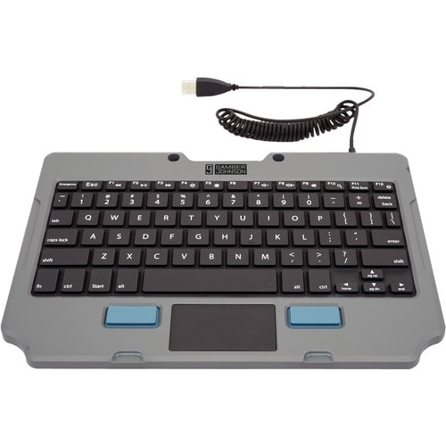 Clavier Gamber-Johnson - USB Type A Interface - Pavé tactile - Anglais (US) - Caoutchouc Siliconé Pavé Numérique - 76 Touc