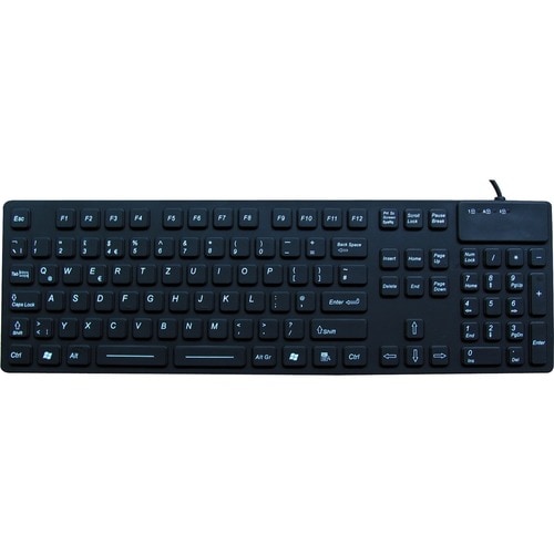 DSI WATERPROOF IP68 INDUSTRIAL USB KEYBOARD WITH NUMBER PAD - Cable Connectivity - USB Interface - 105 Key(s) - Windows - 