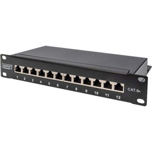 DIGITUS Professional 12 Port(s) Network Patch Panel - 12 x RJ-45 - Cabinet Mountable
