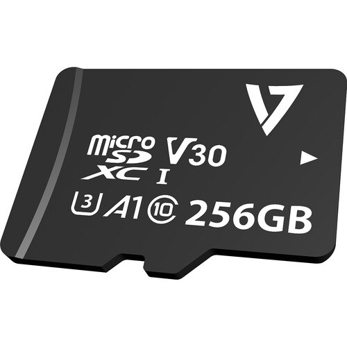 V7 VPMD256GU3 256 GB Class 10/UHS-III (U3) microSDXC - 95 MB/s Read - 30 MB/s Write