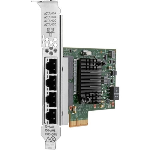Carte Gigabit Ethernet pour Server - HPE - 1000Base-T - Carte Enfichable - PCI Express 2.0 x4 - 4 Port(s) - 4 - Paire tors