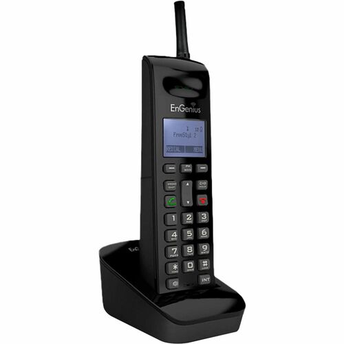 EnGenius FreeStyl 2 Handset - Cordless - Headset Port - 5.50 Hour Battery Talk Time - Black