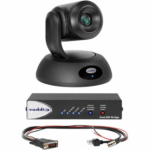 Vaddio RoboSHOT 12E HDBT Video Conferencing Camera - Black - USB 3.0 - TAA Compliant - 1920 x 1080 Video - Exmor R CMOS Se