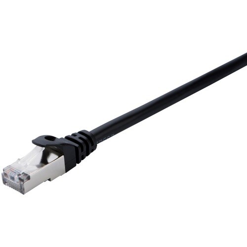 V7 48,77 cm Kategorie 7 Netzwerkkabel - Cable for Netzwerkgerät - 10 Gbit/s - Abschirmung - CM, LSZH - 26 AWG - Schwarz