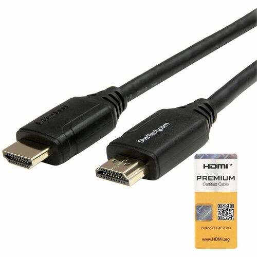 StarTech.com 10ft (3m) Premium Certified HDMI 2.0 Cable with Ethernet, High Speed Ultra HD 4K 60Hz HDMI Cable HDR10, UHD H