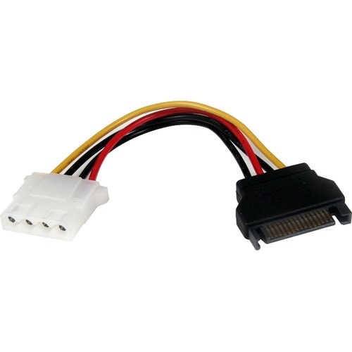 StarTech.com Adapter Cord - 15.24 cm - For Hard Drive - Serial ATA / LP4 - Black - 1 Pcs