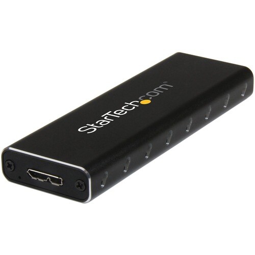 StarTech.com Drive Enclosure SATA/600, M.2 - USB 3.0 Micro-B Host Interface - UASP Support External - Black - TAA Complian