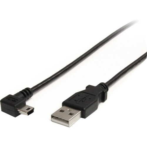 StarTech.com 3 ft Mini USB Cable - A to Right Angle Mini B - Cable for Digital Camera, Camcorder, Smartphone, Portable Har