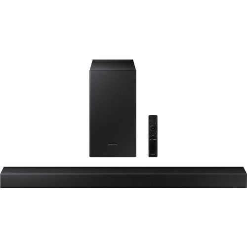 Samsung HW-T450 2.1 Bluetooth Speaker System - Black - Wall Mountable - DTS 2.0 Channel, Dolby 2ch, Surround Sound, Dolby 