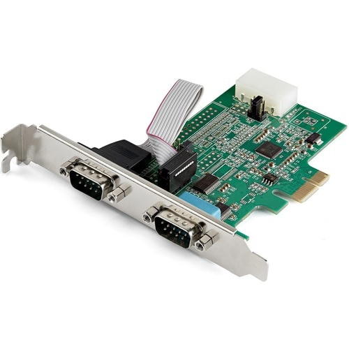 StarTech.com Tarjeta PCI Express Adaptadora de 2 Puertos Serial RS232 - Tarjeta Controladora Serial PCIe RS232 - PCIe a DB