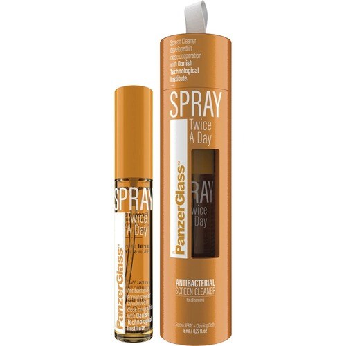 Spray de limpieza PanzerGlass - Pantalla, Dispositivo móvil, Smartphone - 8 mL - Antibacteriano, Sin fragancia, Sin amonía