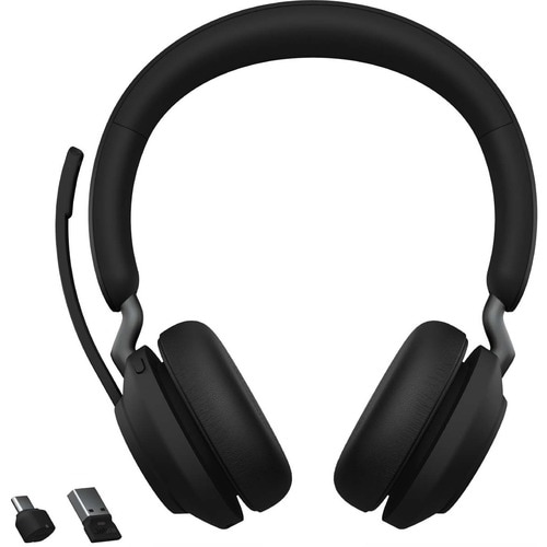 Jabra Evolve2 65 Kabellos Kopfbügel Stereo Headset - Schwarz - Binaural - Ohraufliegend - Bluetooth - Host-Schnittstelle: 