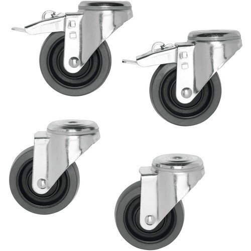 Vogel's Caster - Gummi, Stahl - Grau, Silber - 4 / Set