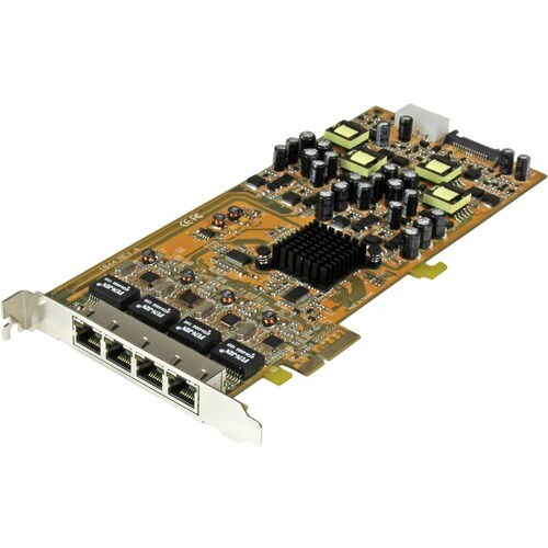 StarTech.com Gigabit Ethernet Card for Computer - 10/100/1000Base-T - Plug-in Card - PCI Express x4 - 4 Port(s) - 4 - Twis