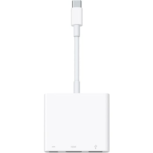 Apple A/V Adapter - 1 x Type C USB Male - 1 x HDMI (Type A) Digital Audio/Video Female, 1 x Type C USB Female, 1 x USB Fem