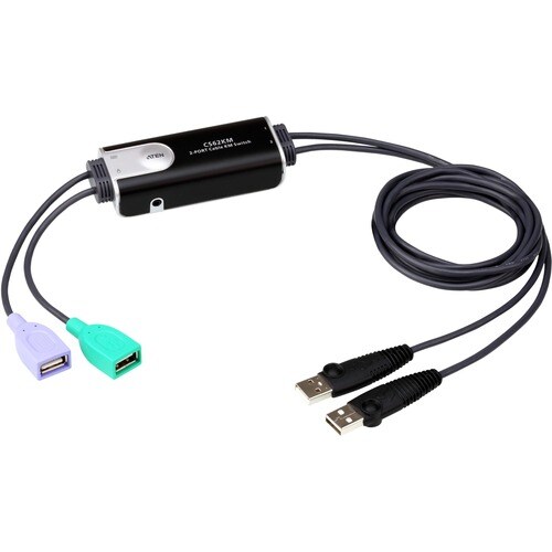 ATEN CS62KM KM Switchbox - 2 Computer(s) - 4 x USB