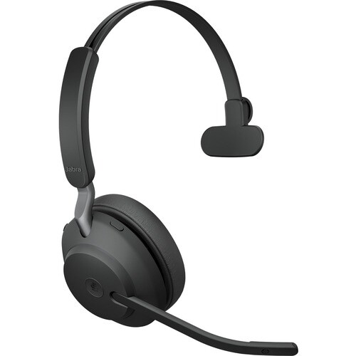 Jabra Evolve2 65 Sem fios Headset Mono Fone de ouvido - Preto - Monaural - Supra-aural - Bluetooth - USB tipo A